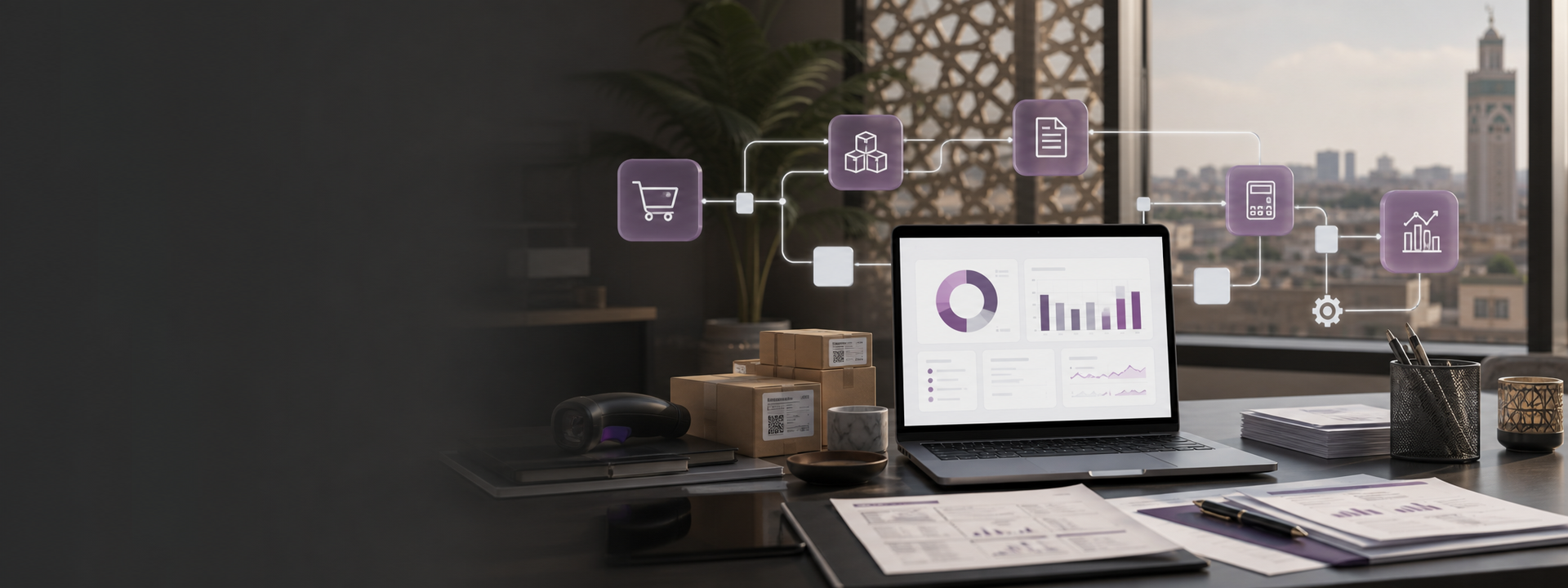 Flux ERP dans un bureau a Casablanca